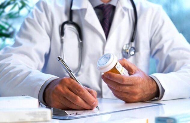 The urologist prescribes treatment for prostatitis