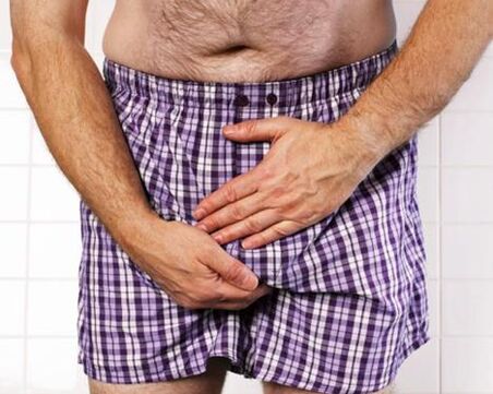 In men, exacerbation of prostatitis is manifested by pain in the scrotum and perineum. 