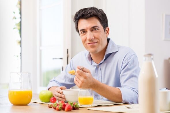 a man follows a diet for prostatitis